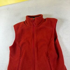 Patagonia Synchilla Fleece Vest Womens Medium Red Full Zip Sleeveless Jacket‎